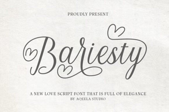 Bariesty: The Script Font That Whispers Romance