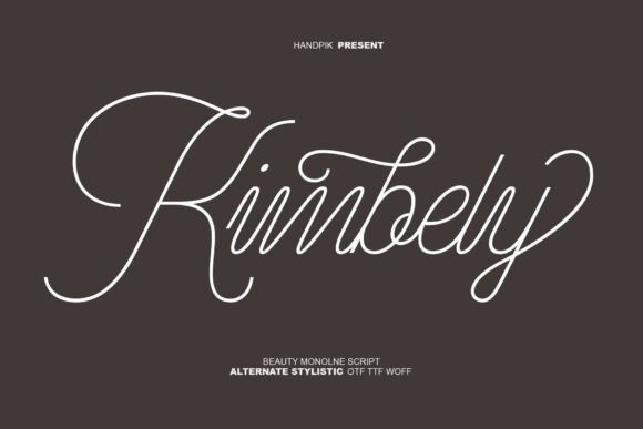 Kimberly: An Exquisite Monoline Script for Modern Design