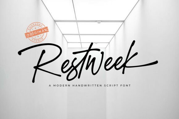 Restweek: A Handwritten Font for Modern Branding